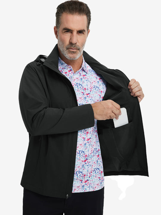 Lightweight Water-repellent Softshell Hooded Jacket