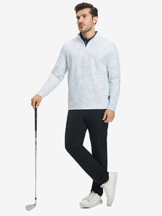 Full Print Lightweight Quarter Zip Pullover