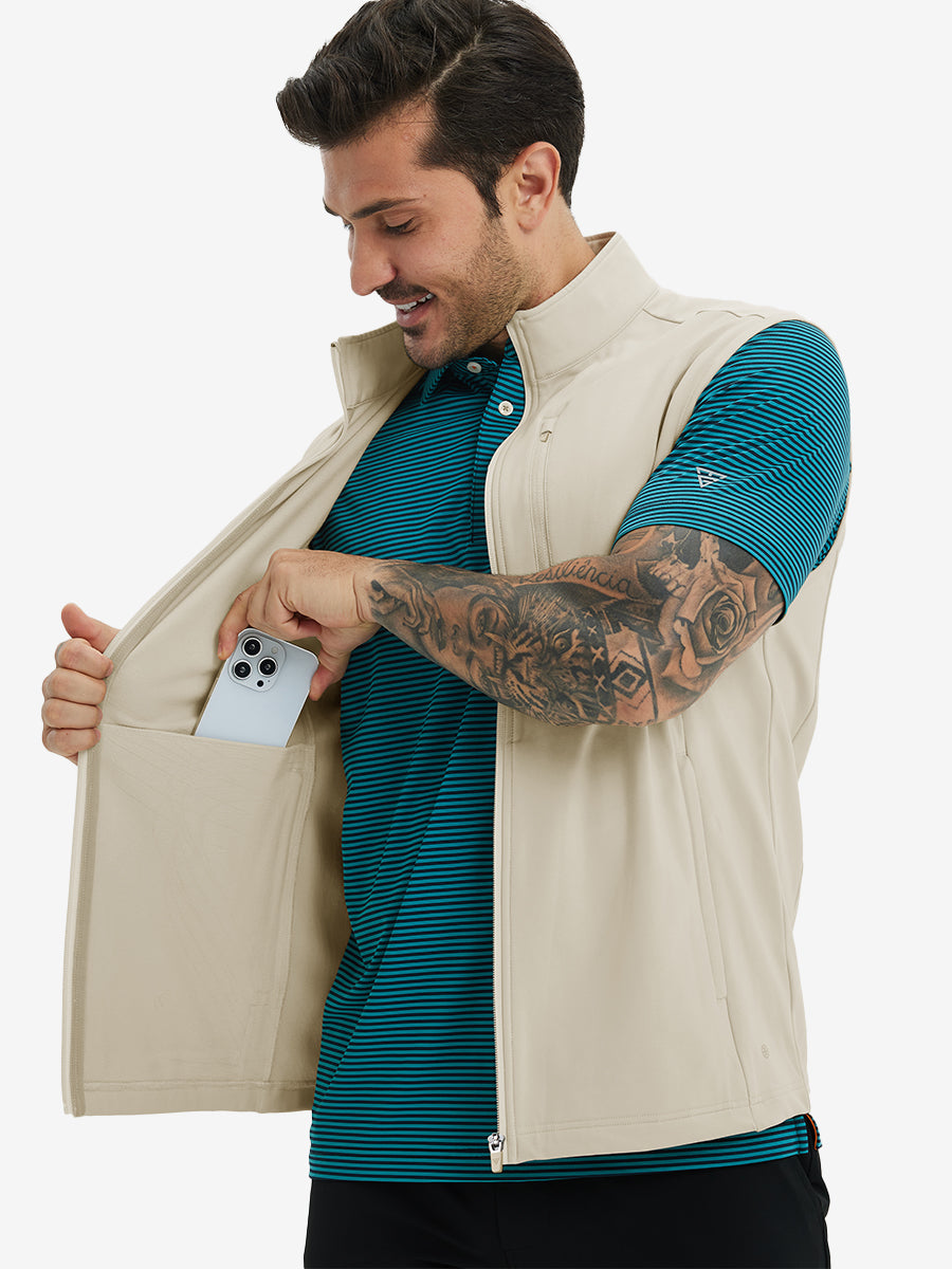 Water-Resistant Fleece Golf Vests