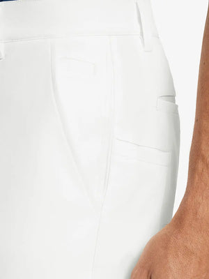 Back pocket detail of Water Repellent 8 Pockets Pants in WHITE，showcasing pocket functionality.