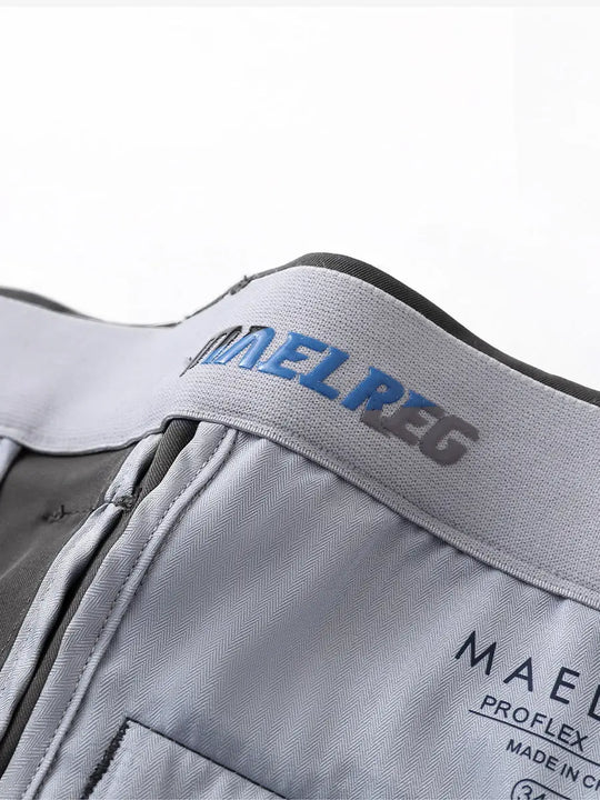 DARK GREY Water Resistant Everyday Pants close-up of waistband inner logo detail