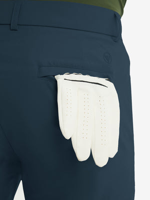 Pantalones cortos elásticos de golf de vestir con frente plano