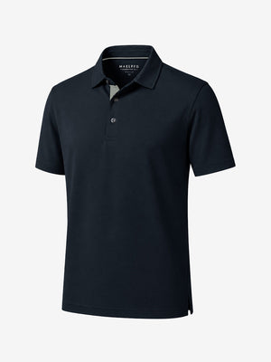 3D render of navy  ultra-comfort slim fit roma knit polo shirts