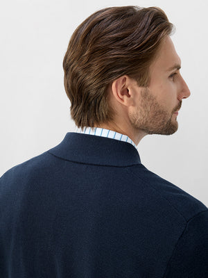 Wool Full Zip Sweater Bomber Jackets