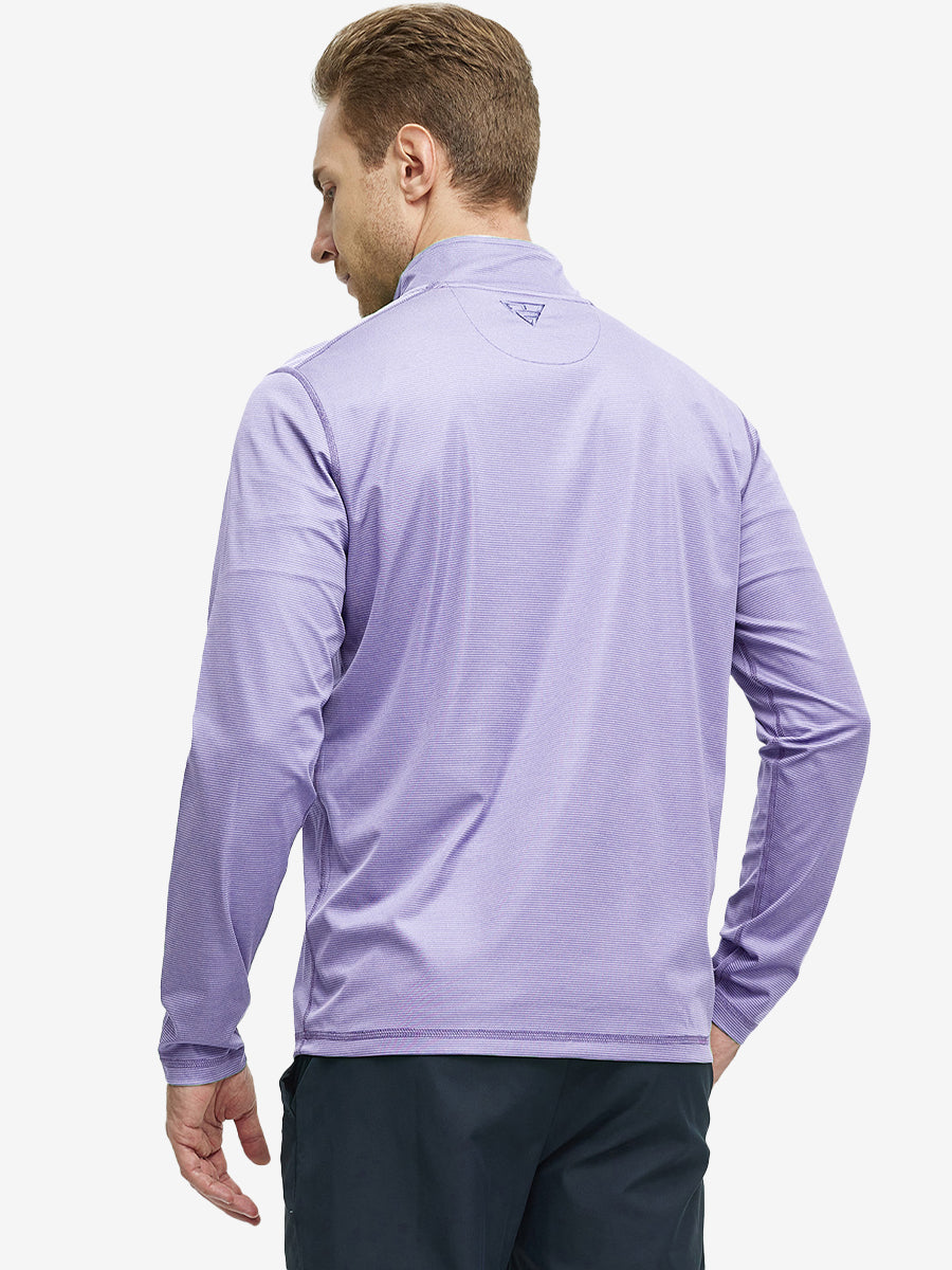 Pinstripe Quarter Zip Pullover