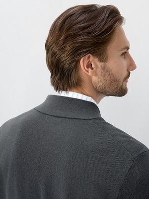 Wool Full Zip Sweater Bomber Jackets