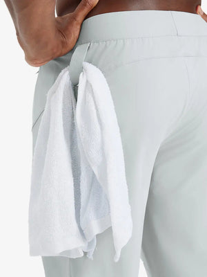 Side detail showing towel loop on GLACIER GREY Performance Tapered Sports Joggers