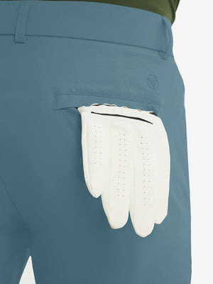 Pantalones cortos elásticos de golf de vestir con frente plano