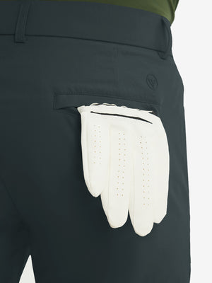 Pantalones cortos elásticos de golf de vestir con frente plano