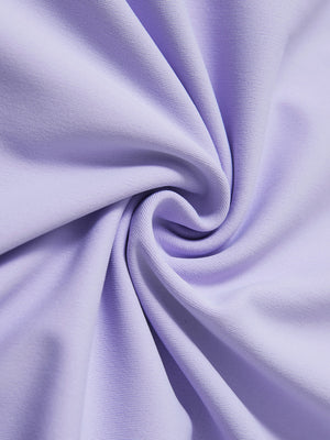 Fabric close-up of dry fit stretchy sweatshirts hoodies, soft knit texture with breathable feel in lavender