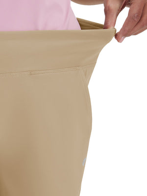 Pantalones de golf elásticos de cintura alta para mujer con bolsillos