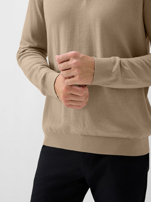 Long Sleeve Pure Merino Wool Knit Soft Polo Shirts