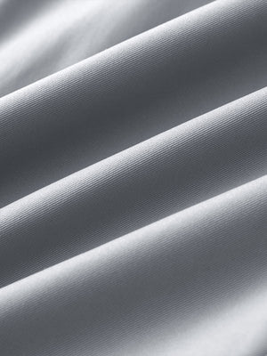 Fabric detail of Everyday classic solid polo with clean finish and soft silver grey feel