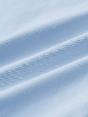 Fabric close-up of Water resistant everyday pants with durable surface in light blue