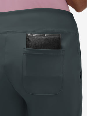 Pantalones de golf elásticos de cintura alta para mujer con bolsillos