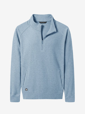 Heather Textured Quarter Zip Pullover