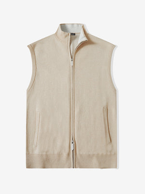 Luxury Wool Blend Warm Full Zip Vests