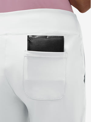 Pantalones de golf elásticos de cintura alta para mujer con bolsillos