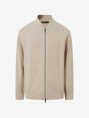 Wool Full Zip Sweater Bomber Jackets
