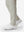 Detail view of hem and lower leg on silver grey women's regular fit stretchy golf pants
