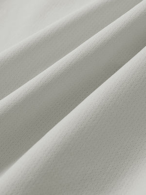 Close-up of soft mesh fabric for khaki grey superion softness mesh joggers with zipper pockets