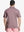 Rear half-body view showing fit and jacquard pattern of Ventilated Heather Jacquard Polo – DUSTY ROSE HEATHER