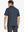 Back half-body view of Dark Grey Chest Print Polo Shirts