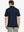 Back half-body view of Chest Print Polo Shirts in Navy