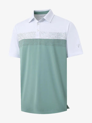 3D render showcasing BERYL GREEN fabric and texture of Premium Performance Polo