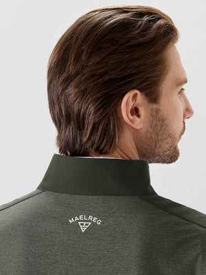 Windproof Colorblock Heather Full Zip Jacket