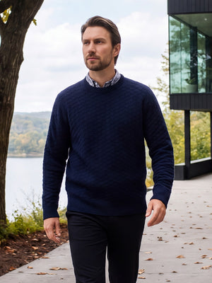 100% Cotton Knit Crew Neck Sweater