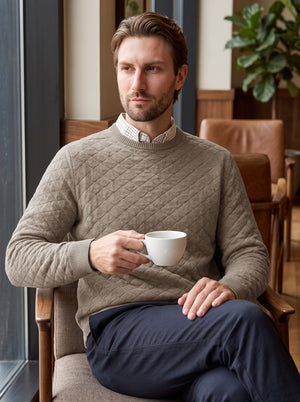 100% Cotton Knit Crew Neck Sweater