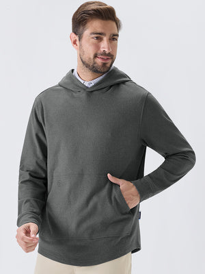 Stretch Ultra-Comfy Heather Brushed Rib Knit Hoodie