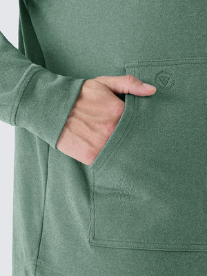 Stretch Ultra-Comfy Heather Brushed Rib Knit Hoodie