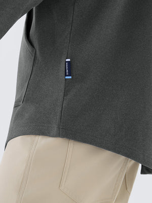 Stretch Ultra-Comfy Heather Brushed Rib Knit Hoodie