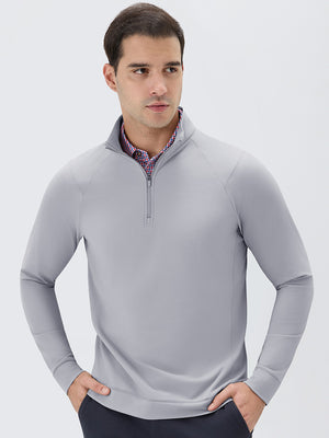 4 Way Stretch Nylon Brushed Quarter Zip Sweatshirts