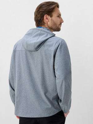 Water Resistant 1/4 Zip Hooded Pullover