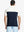 Back half-body view wearing NAVY Premium Performance Polo